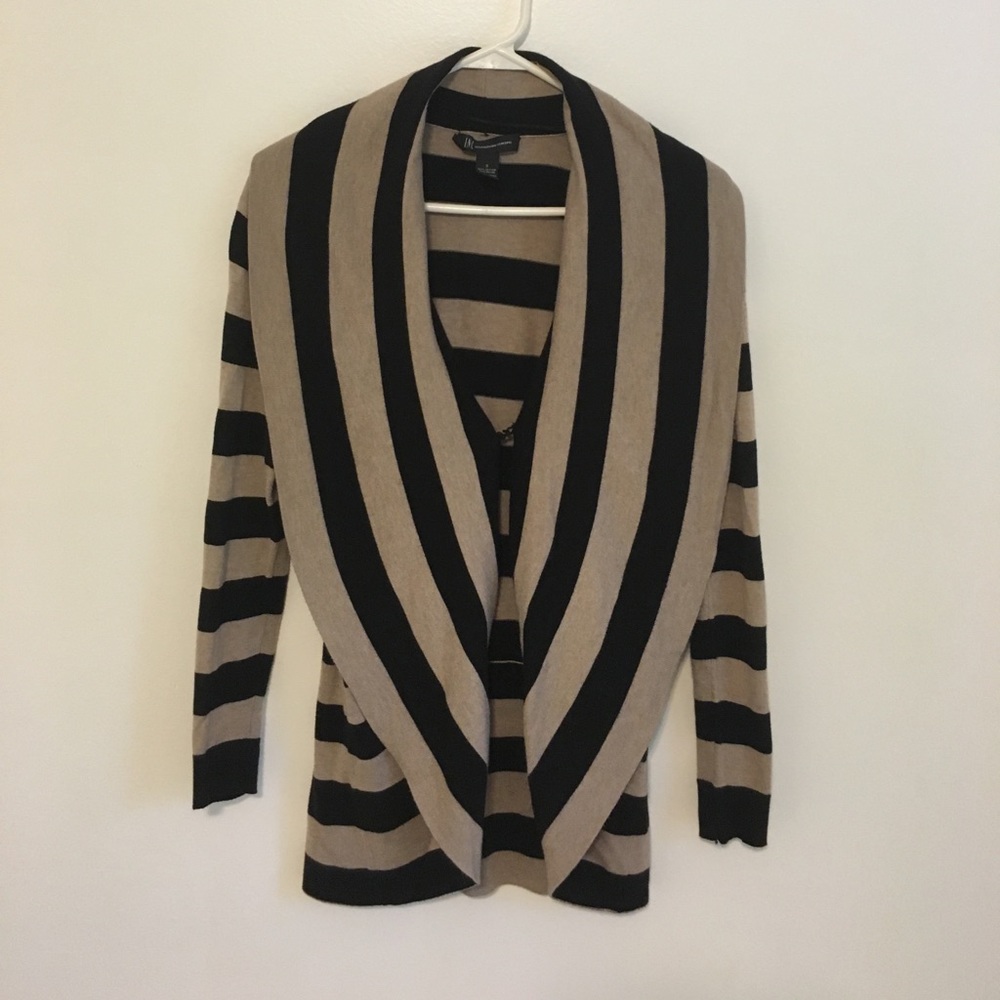 Beige and black INC cardigan size small